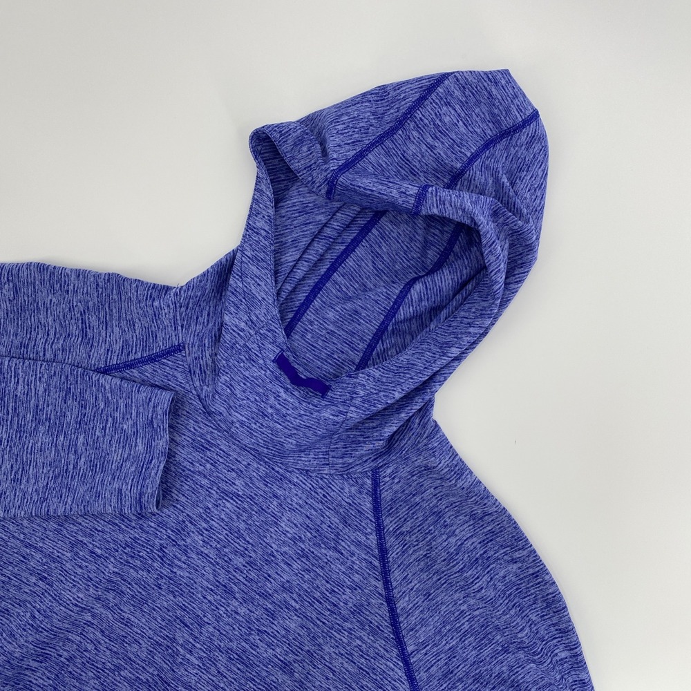 Under Armour Hoodie Womens Large Blue Run Threadborne Thumbhole Performance Gym‎
